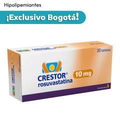 Crestor Astrazeneca 10 mg 30 tabletas