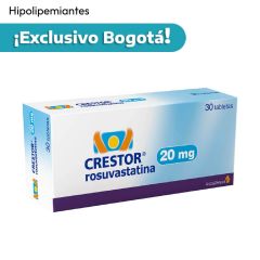 Crestor Astrazeneca 20 mg 30 tabletas