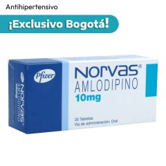 Norvas amlodipino Pfizer 10 mg