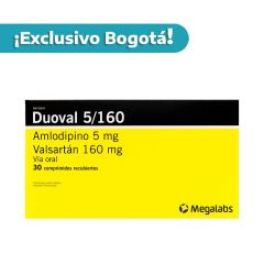 Duoval Megalabs 5/160 Mg X 30 Tabletas
