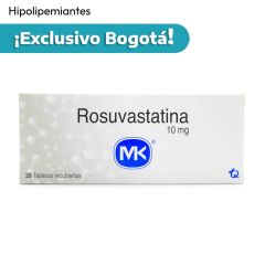 Rosuvastatina MK por 10 mg 28 tabletas