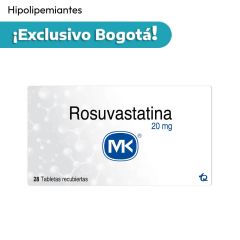 Rosuvastatina MK por 20 mg 28 tabletas