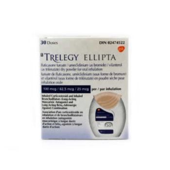 Trelegy ellipta 100/62.5/25mcg 1x30d co