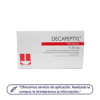 Decapeptyl 11,25 mg caja con 1 ampolla, jeringa y agua