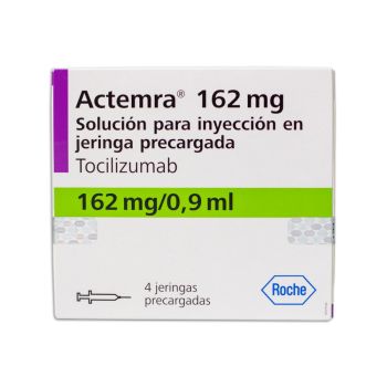 Actemra tocilizumab 162mg/0.9ml caja con 4 inyecciones