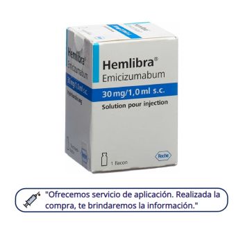 Hemlibra 30 mg caja con frasco ampolla