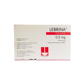 Lebrina 0,5 mg  caja x 2 blister x 14 capsulas duras